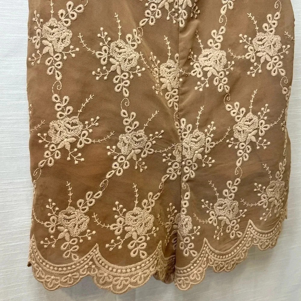 Lush Blush Lace Ruffle Romper Small - Picture 8 of 10